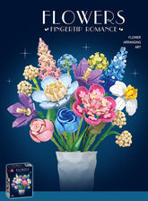 Flower Bouquet Decoration Model Toys Small Particles DIY Assembling Flower Toys Kids 865pcs Building Blocks Sets